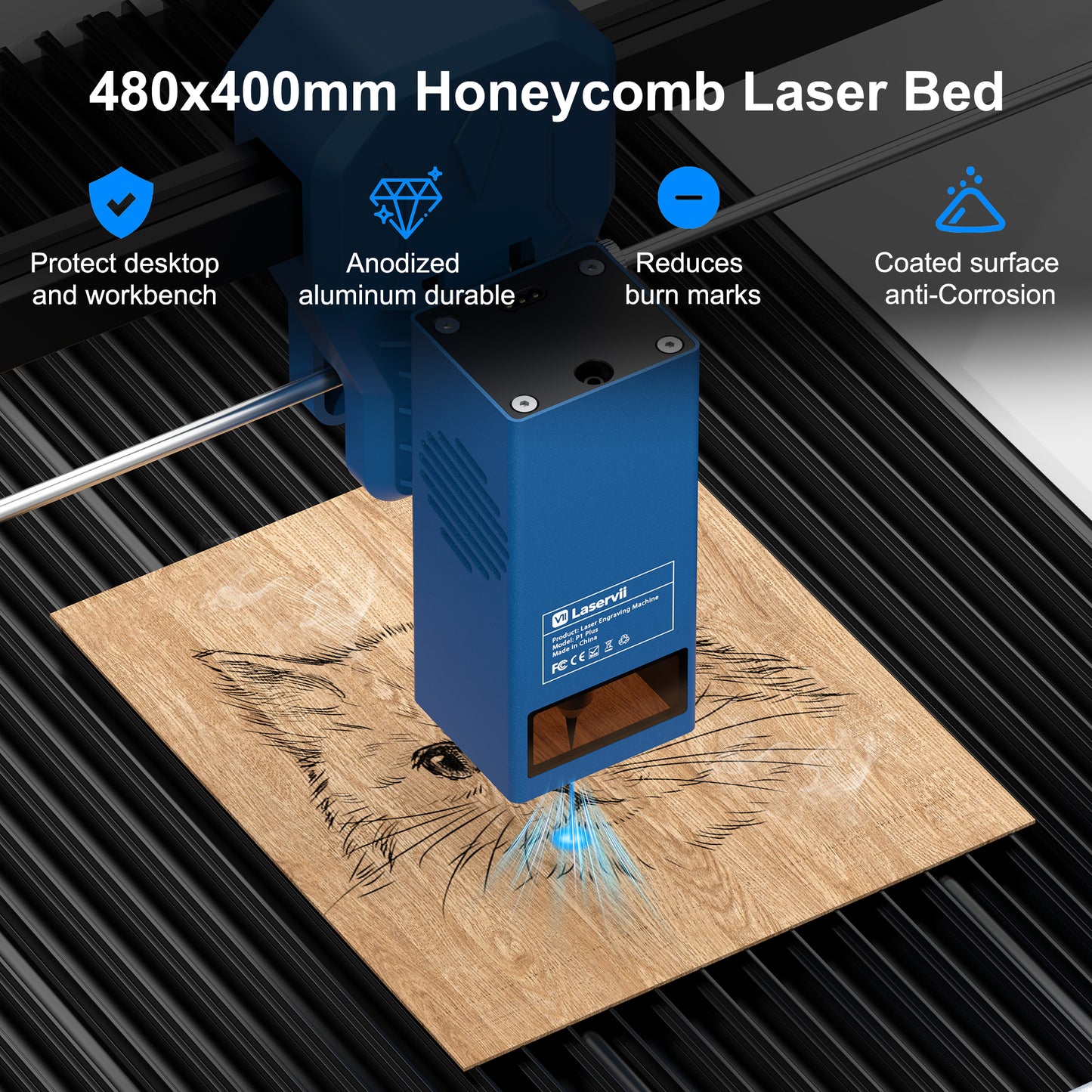 Laservii Aluminum Laser Cutting Honeycomb Workbench Table