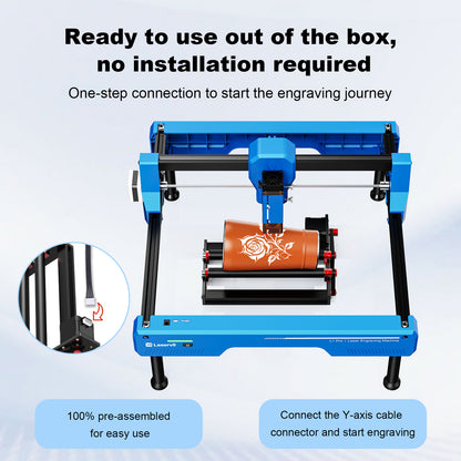 laser engraver with rotary attachment