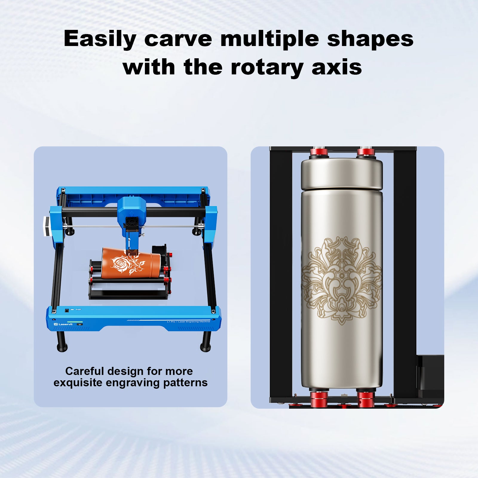 laser engraving machine with rotary attachment